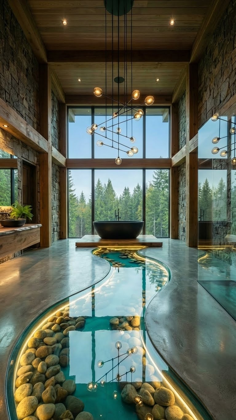 Stone + Wood Luxe Bathroom Stone + Wood Luxe Bathroom